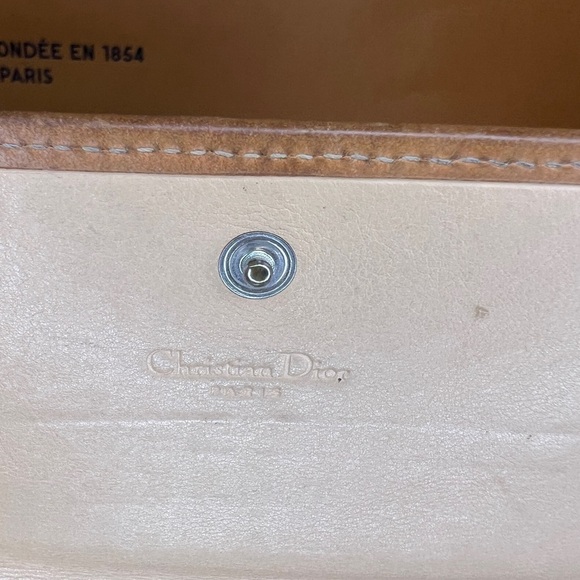 Christian Dior CD Caramel Brown Oblique Monogram Logo Flap Long Wallet - Picture 15 of 16